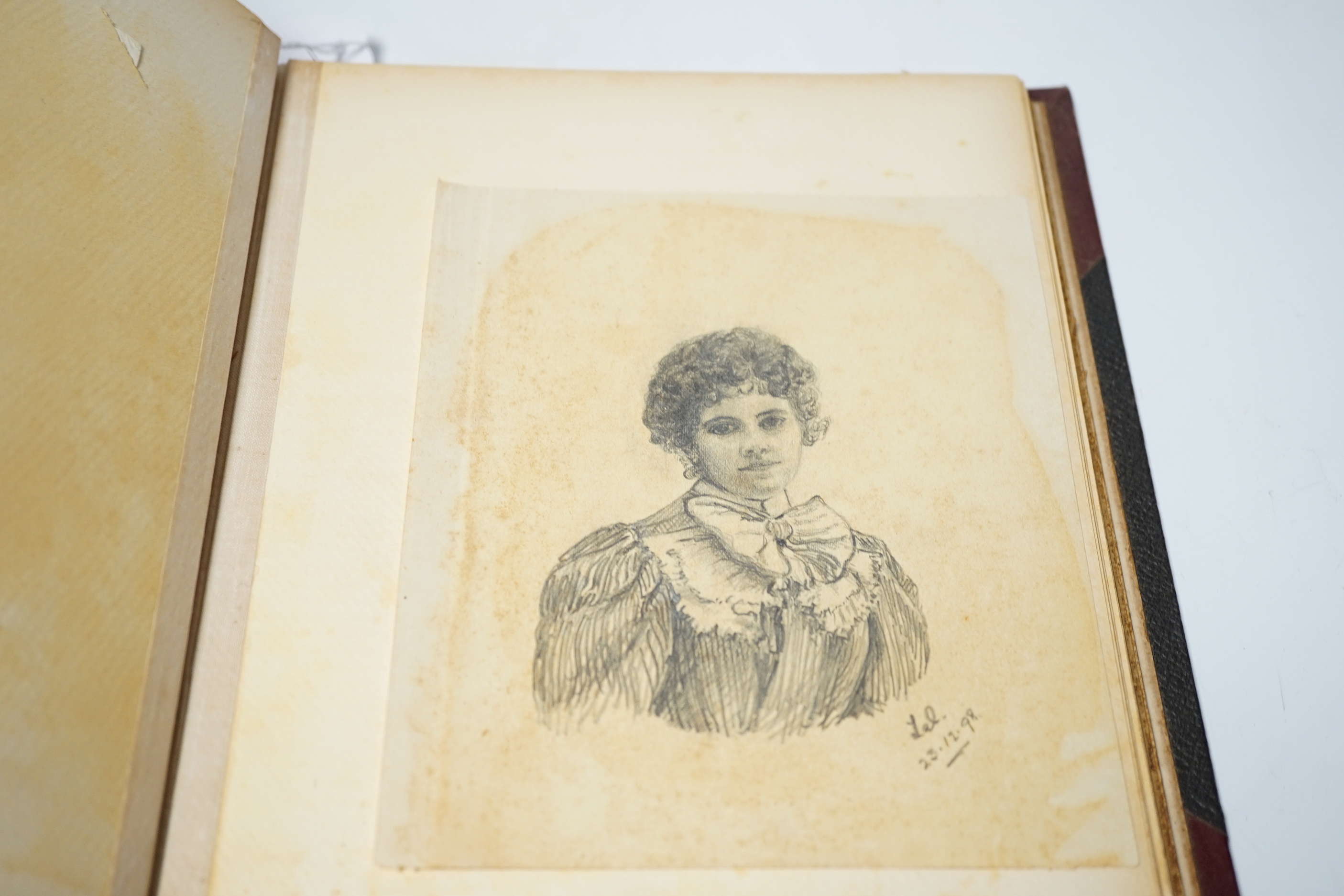 A quantity Nigerian sketches and photographs housed in an album